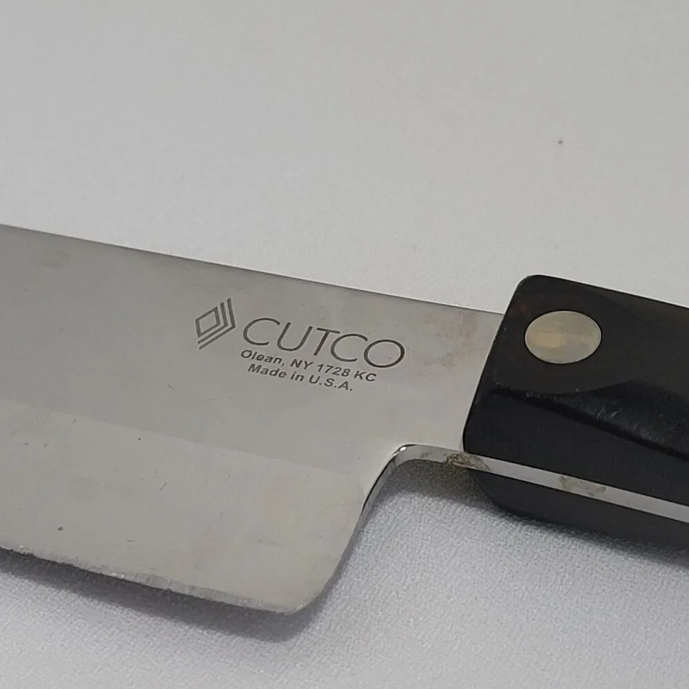 Cutco 1728 JI 7-5/8 Petite Chef Knife Brown Marbled Handle USA *flawed